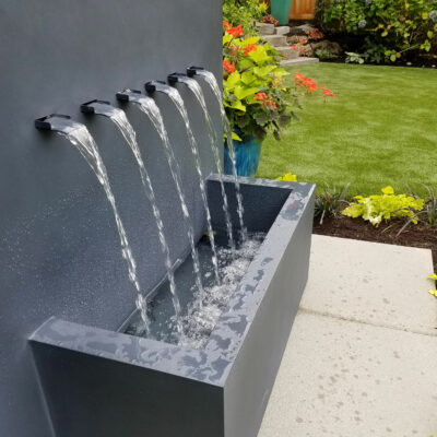 Unique Fountain installation by Bonney Lake Landscapes in Seattle WA