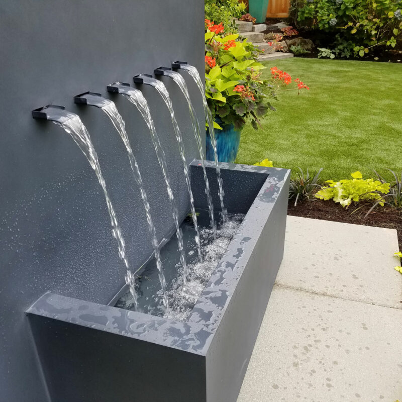 Unique Fountain installation by Bonney Lake Landscapes in Seattle WA