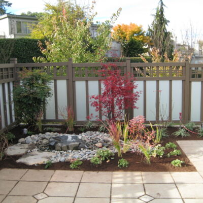 Water Fountain installation on patio in Seattle, WA